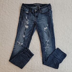 American Eagle Distressed Jegging Super Stretch size 8 Regular